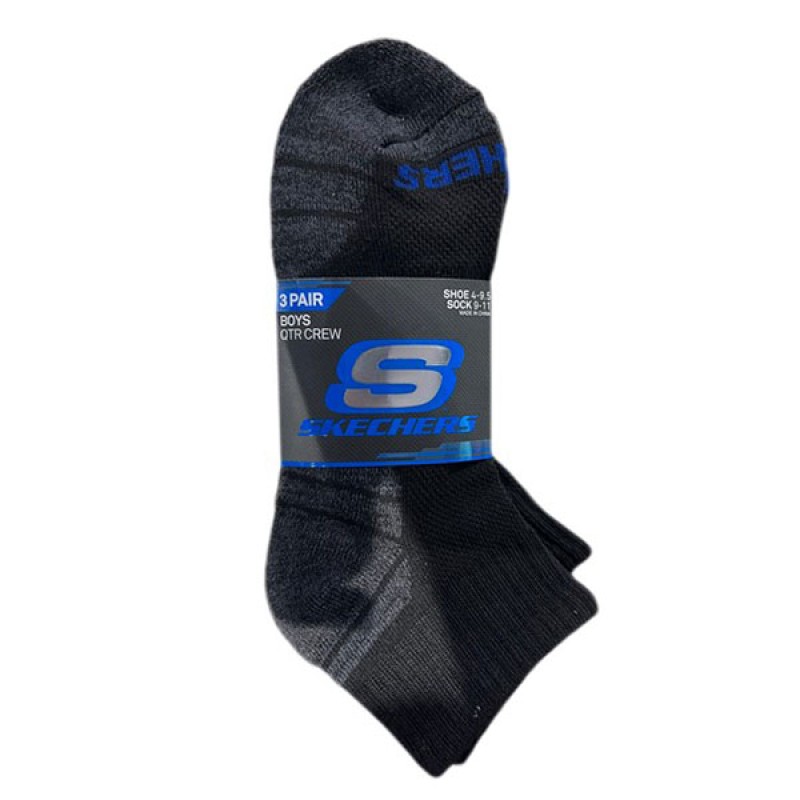 3PK BOYS 1/2 TERRY QTR  CREW